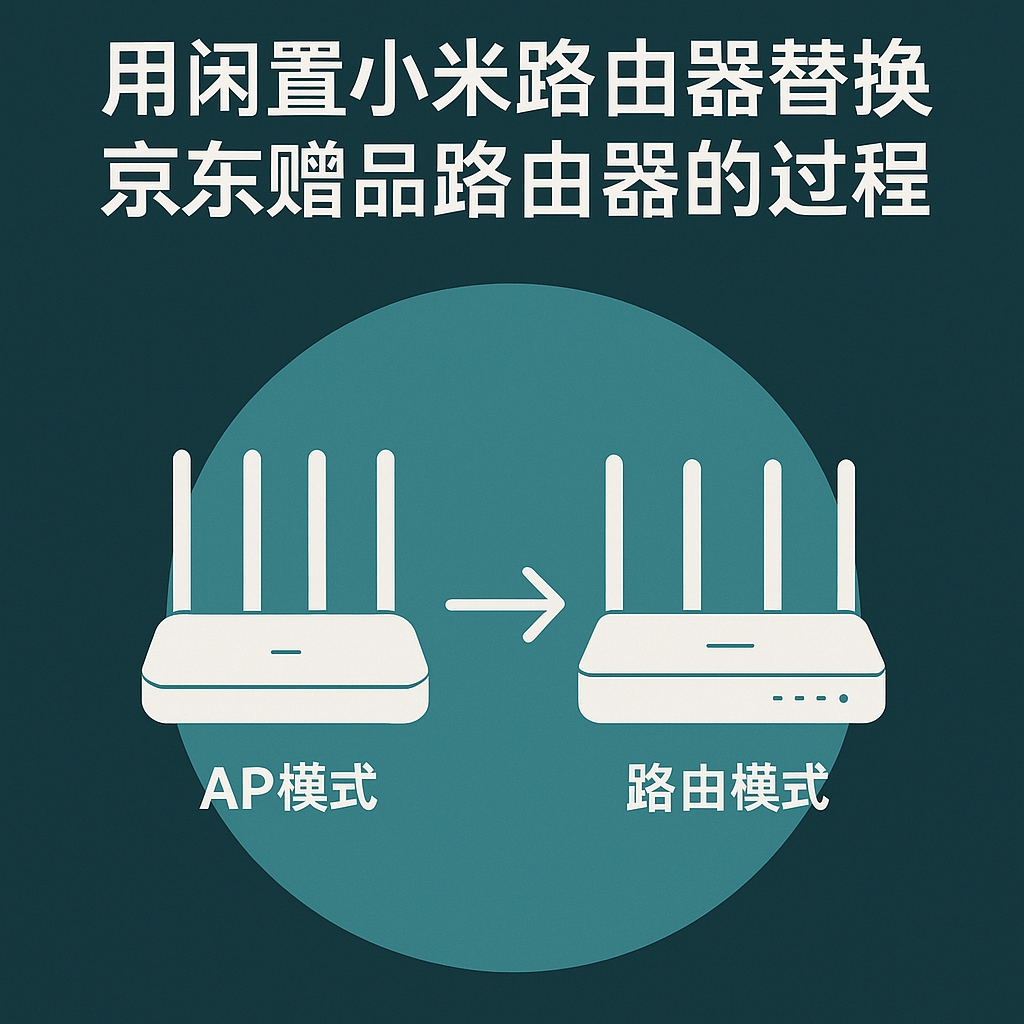 用闲置小米路由器替换京东赠品路由器的过程记录（AP模式切换回路由模式小记）