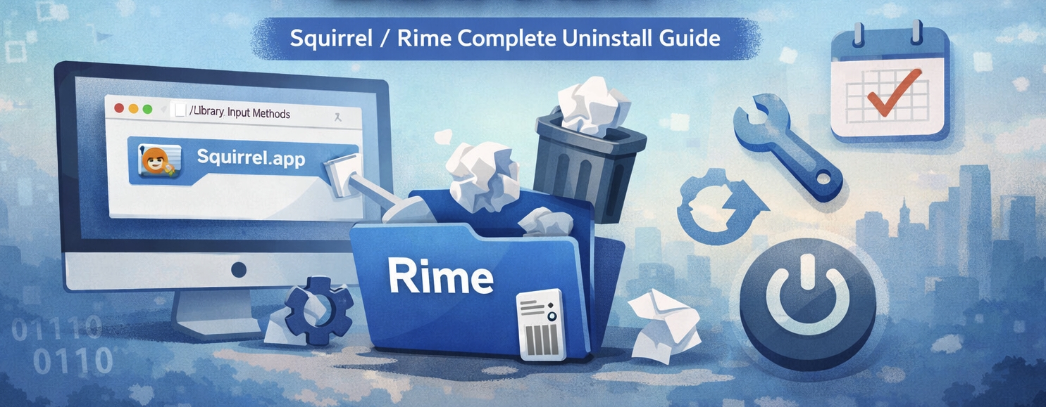 macOS 卸载鼠须管（Rime）操作记录