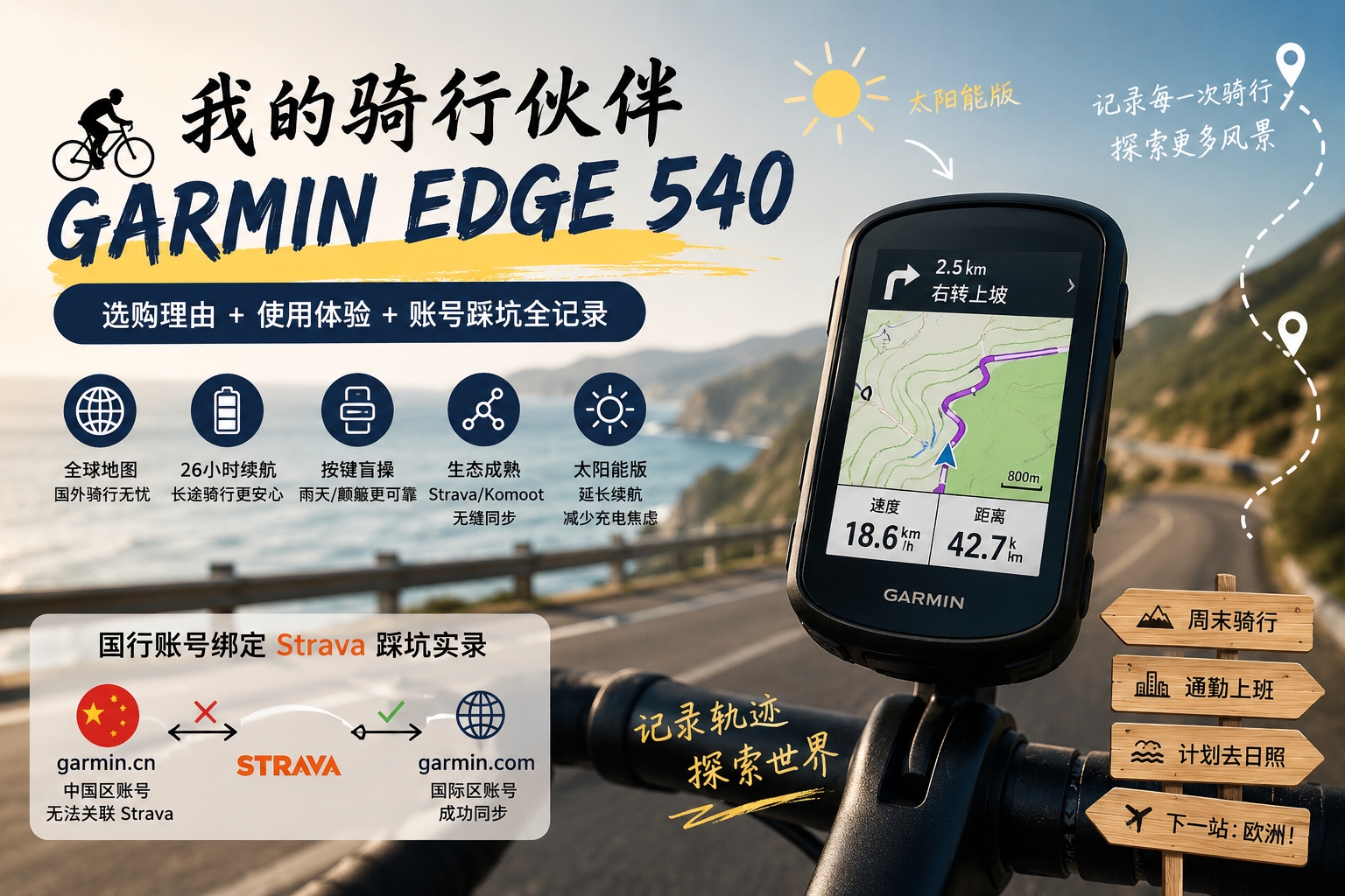 我的骑行新伙伴 Garmin Edge 540
