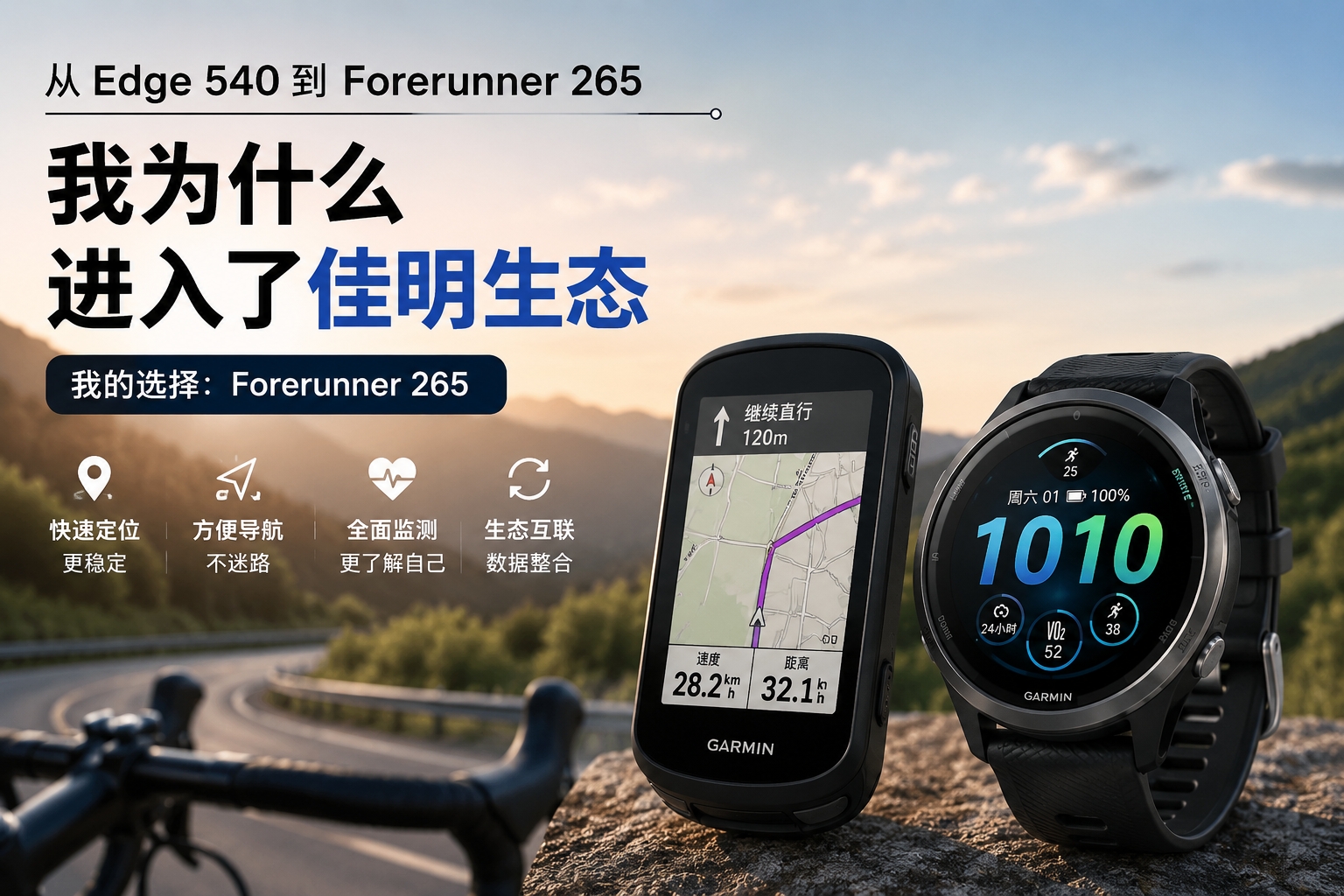 因为Edge 540进入佳明生态，618给自己添置了一块 Garmin 265