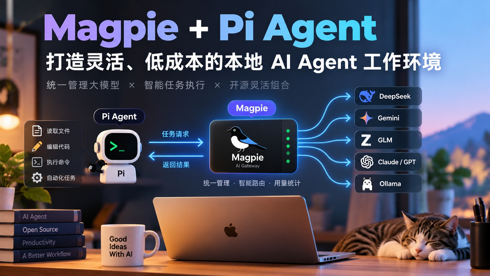 Magpie + Pi Agent：打造灵活、低成本的本地 AI Agent 工作环境